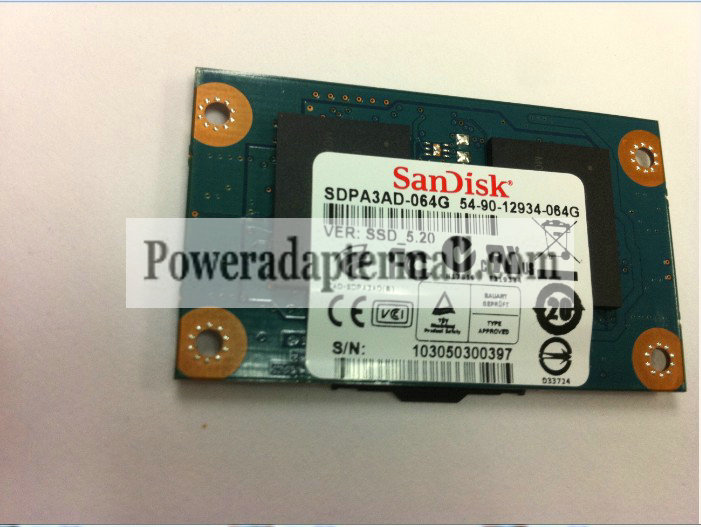 New Dell D420/D430/XT for Sandisk 64G SSD SDPA3CD-064G ZIF